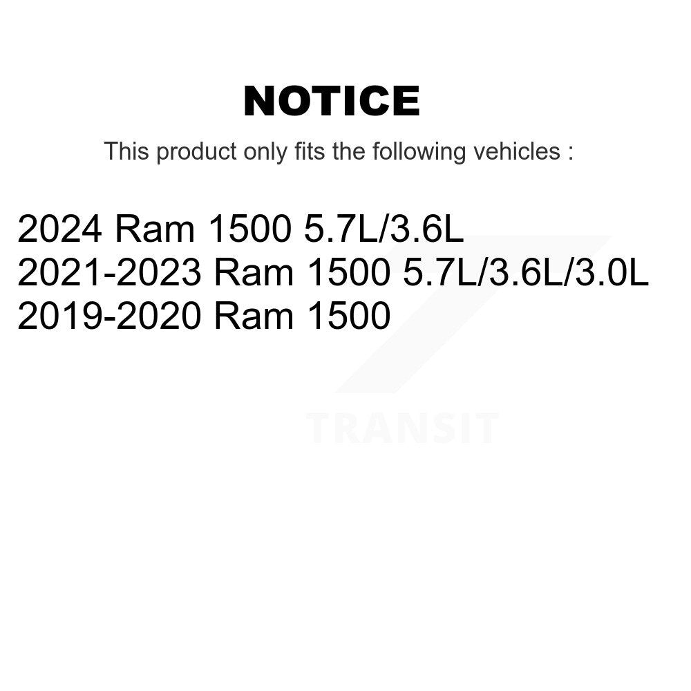 Front Rear Coated Disc Brake Rotors And Ceramic Pads Kit For Ram 1500