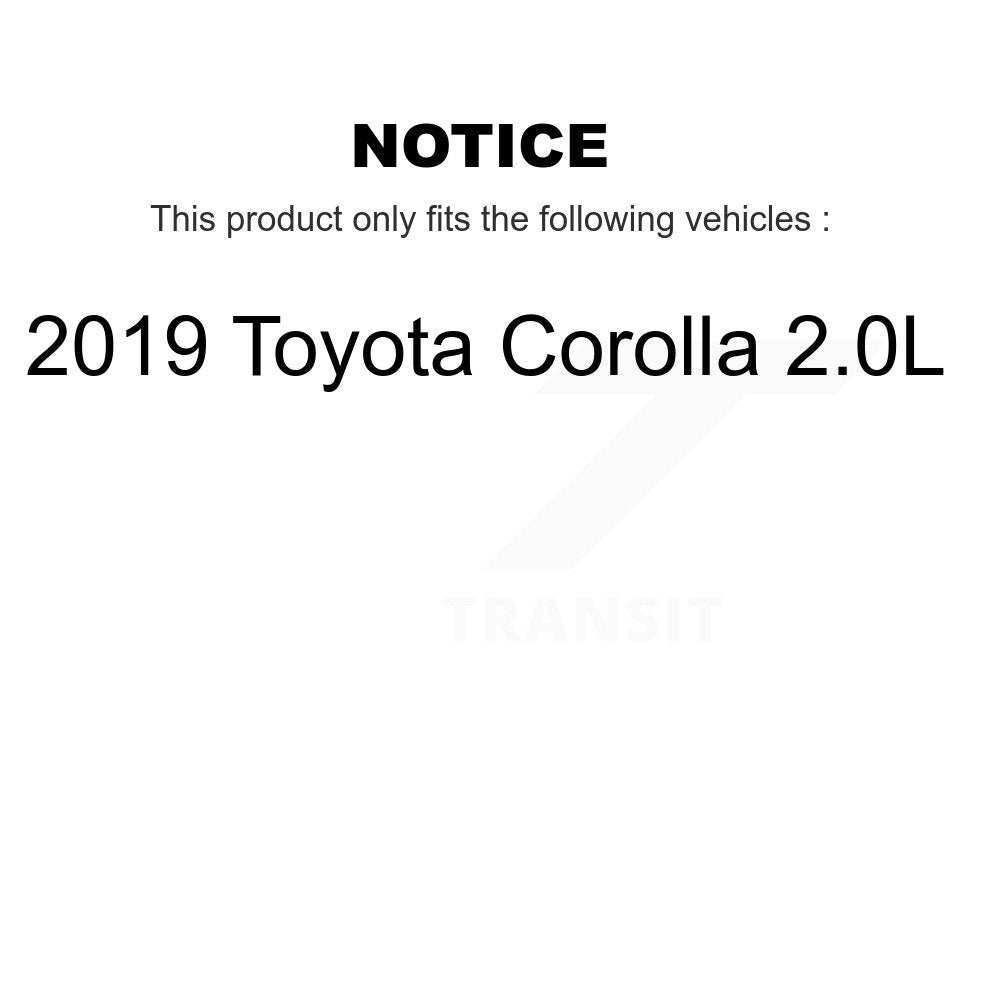 [Front+Rear] 2019 Toyota Corolla 2.0L Coated Rotor Drum Brake Kit & Ceramic Pads For Max Braking