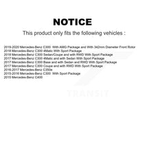 Load image into Gallery viewer, Front Coated Disc Brake Rotors And Ceramic Pads Kit For Mercedes-Benz C300 C400 C350e KGT-102982