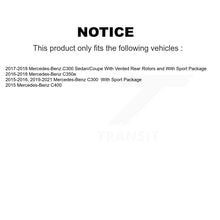 Load image into Gallery viewer, Rear Coated Disc Brake Rotors And Ceramic Pads Kit For Mercedes-Benz C300 C400 C350e KGT-103065
