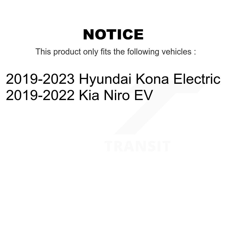 Front Rear Coated Disc Brake Rotors Ceramic Pad Kit For Kia Hyundai Niro EV Kona