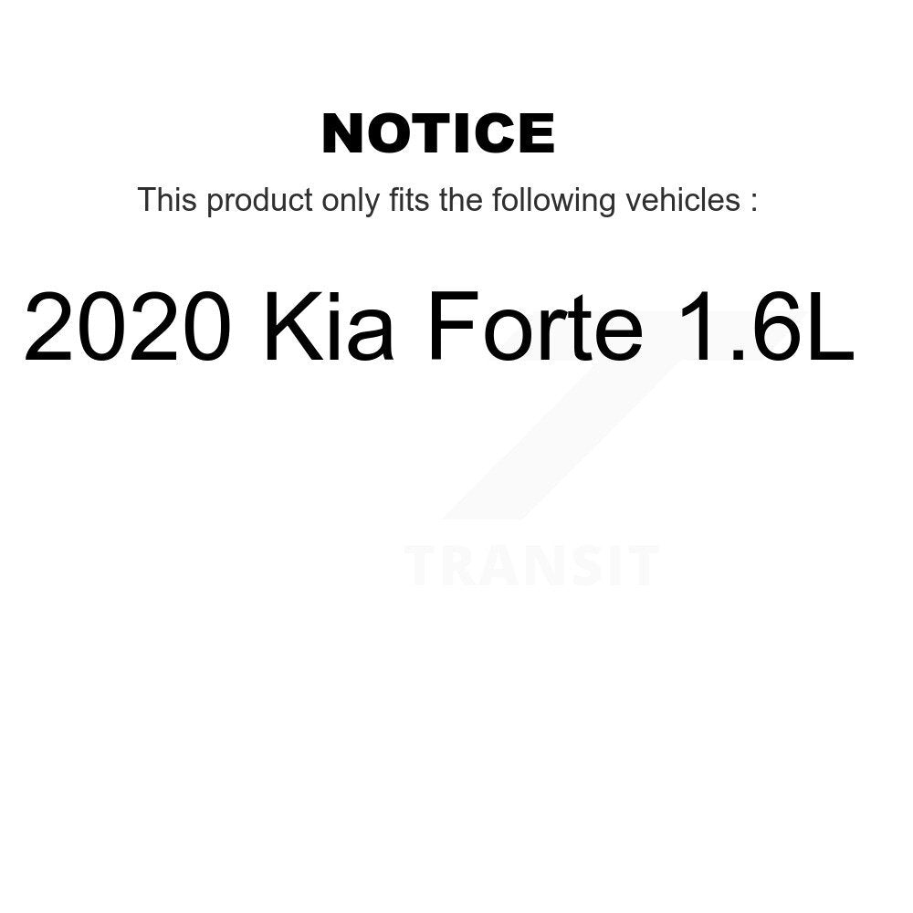 [Front+Rear] 2020 Kia Forte 1.6L Premium Coated Rotors & Ceramic Pads Brake Kit For Max Braking