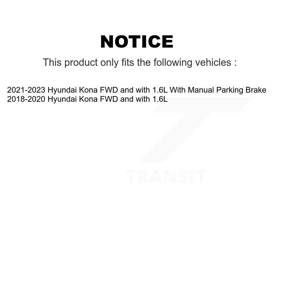 Front Rear Coat Brake Rotor Ceramic Pad Kit For 22 Hyundai Kona With Manual Parking KGT-103150