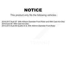 Load image into Gallery viewer, Front Coated Disc Brake Rotors And Ceramic Pads Kit For Audi A8 Quattro S8 S7 KGT-103153