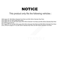 Load image into Gallery viewer, Front Rear Coated Disc Brake Rotors And Ceramic Pads Kit For Jaguar XE XF KGT-103226