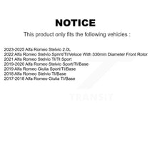 Load image into Gallery viewer, Front Rear Coated Disc Brake Rotors And Ceramic Pads Kit For Alfa Romeo Stelvio Giulia KGT-103232