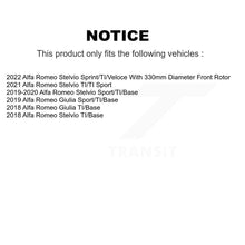 Load image into Gallery viewer, Front Coated Disc Brake Rotors And Ceramic Pads Kit For Alfa Romeo Stelvio Giulia KGT-103258