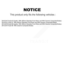 Charger l'image dans la galerie, Front Coated Disc Brake Rotors And Ceramic Pads Kit For Audi A7 Quattro A8 S7 S8 S6 KGT-103266