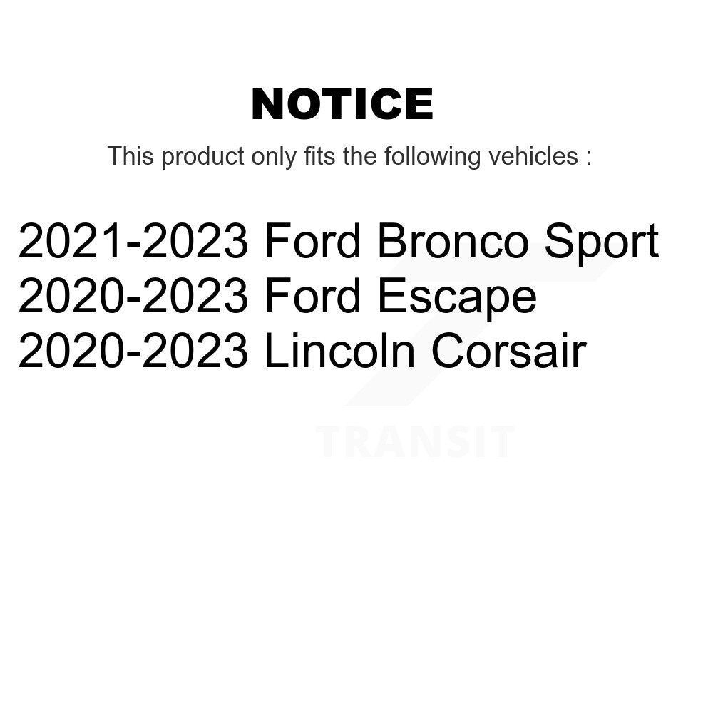 Rear Coated Disc Brake Rotor Ceramic Pad Kit For Ford Escape Bronco Sport Lincoln Corsair KGT-103285
