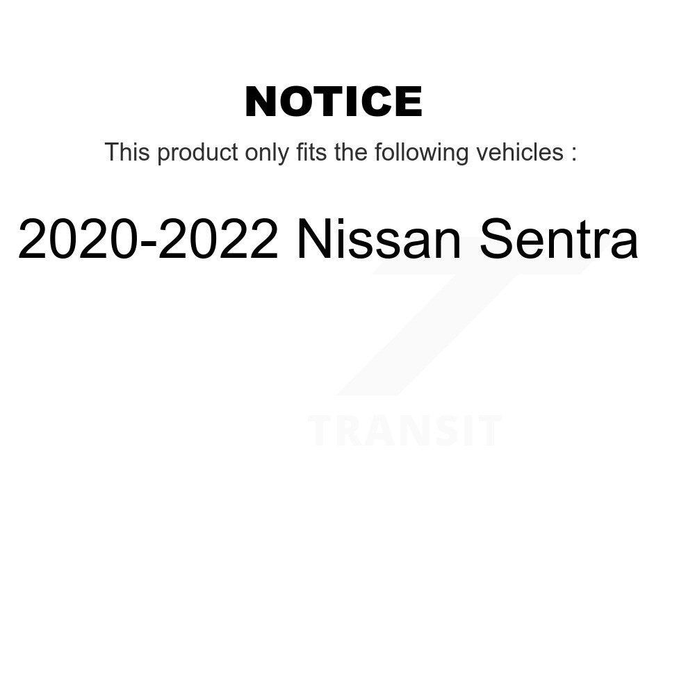 Front Rear Coated Disc Brake Rotors Ceramic Pads And Drum Kit For 2020-2022 Nissan Sentra KGT-103295