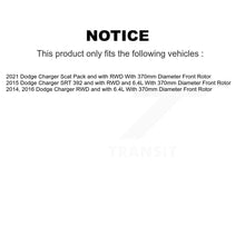 Load image into Gallery viewer, Front Rear Coated Disc Brake Rotors And Ceramic Pads Kit For Dodge Charger KGT-103332