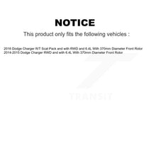 Load image into Gallery viewer, Front Rear Coated Disc Brake Rotors And Ceramic Pads Kit For Dodge Charger KGT-103340