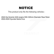 Charger l'image dans la galerie, Front Rear Coated Disc Brake Rotor And Ceramic Pad Kit For Hyundai Santa Cruz Kia Sorento KGT-103383