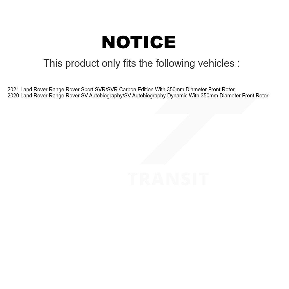 Front Coated Disc Brake Rotors And Ceramic Pads Kit For Land Rover Range Sport KGT-103491