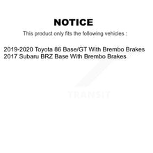 Charger l'image dans la galerie, Rear Coated Disc Brake Rotors Ceramic Pad Kit For Subaru BRZ Toyota 86 With Brembo Brakes KGT-103515