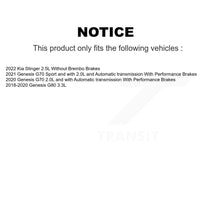 Charger l'image dans la galerie, Rear Coated Disc Brake Rotors And Ceramic Pads Kit For Genesis G70 Kia Stinger G80 KGT-103516