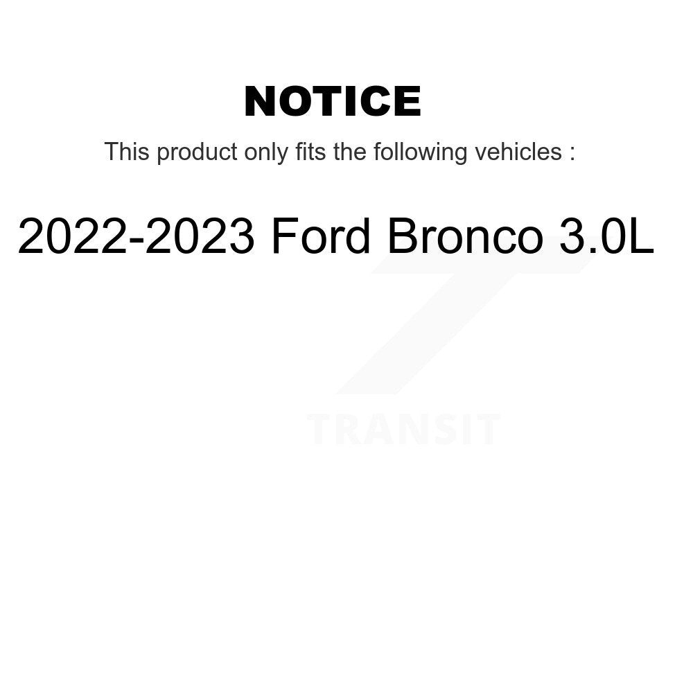 Rear Coated Disc Brake Rotors And Ceramic Pads Kit For 2022-2023 Ford Bronco 3.0L KGT-103526