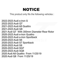 Charger l'image dans la galerie, Rear Coat Brake Rotors Ceramic Pad Kit For Audi Q7 Q8 e-tron Quattro SQ8 Sportback SQ7 S6 KGT-103538