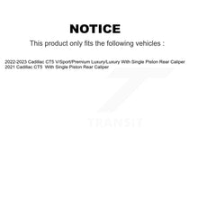 Load image into Gallery viewer, Rear Coated Brake Rotors Ceramic Pad Kit For Cadillac CT5 With Single Piston Caliper KGT-103545
