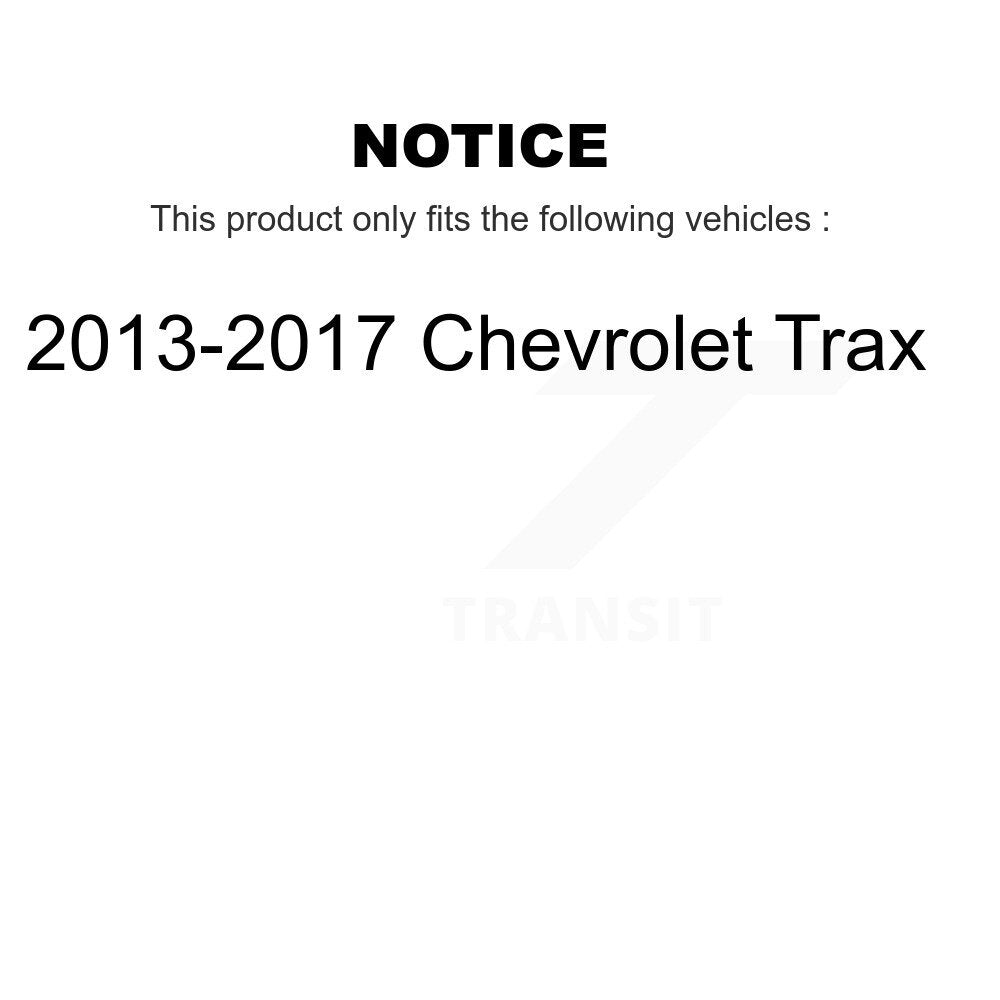 Front Rear Coated Disc Brake Rotors Ceramic Pad And Drum Kit For 2013-2017 Chevrolet Trax KGT-103593