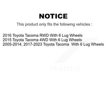 Load image into Gallery viewer, Front Rear Coated Disc Brake Rotors Ceramic Pads And Drum Kit (9Pc) For Toyota Tacoma KGT-103596