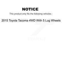 Load image into Gallery viewer, Front Rear Coated Disc Brake Rotors Ceramic Pad Drum Kit (9Pc) For 2015 Toyota Tacoma 4WD KGT-103597
