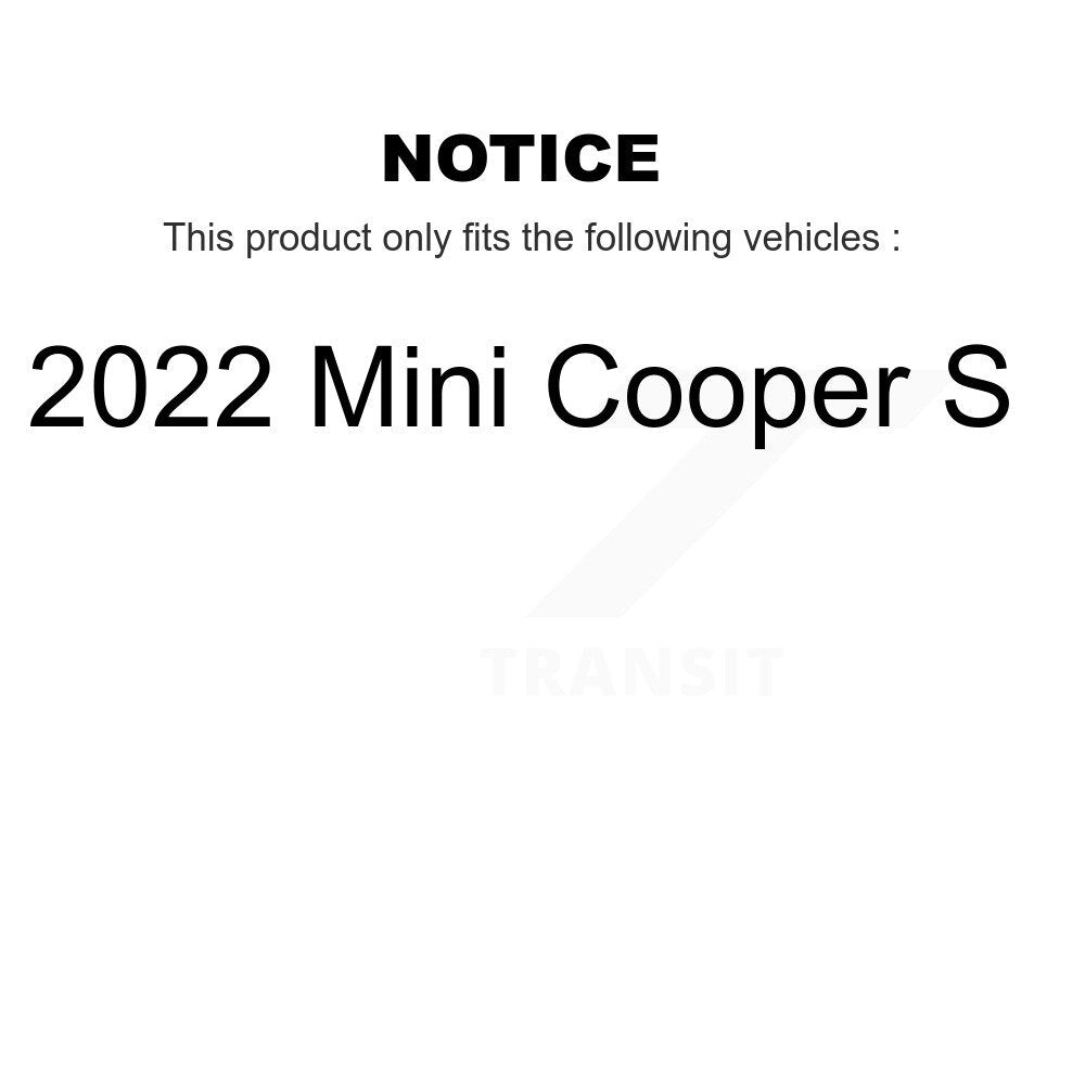 Front Coated Disc Brake Rotors And Ceramic Pads Kit For 2022 Mini Cooper S KGT-104311
