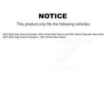 Load image into Gallery viewer, Rear Coated Disc Brake Rotors And Ceramic Pads Kit For Jeep Grand Cherokee L KGT-104346