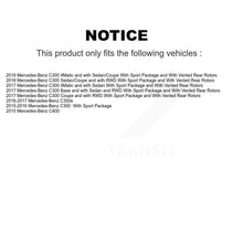 Load image into Gallery viewer, Front Rear Coated Disc Brake Rotors And Ceramic Pad Kit For Mercedes-Benz C300 C400 C350e KGT-104363