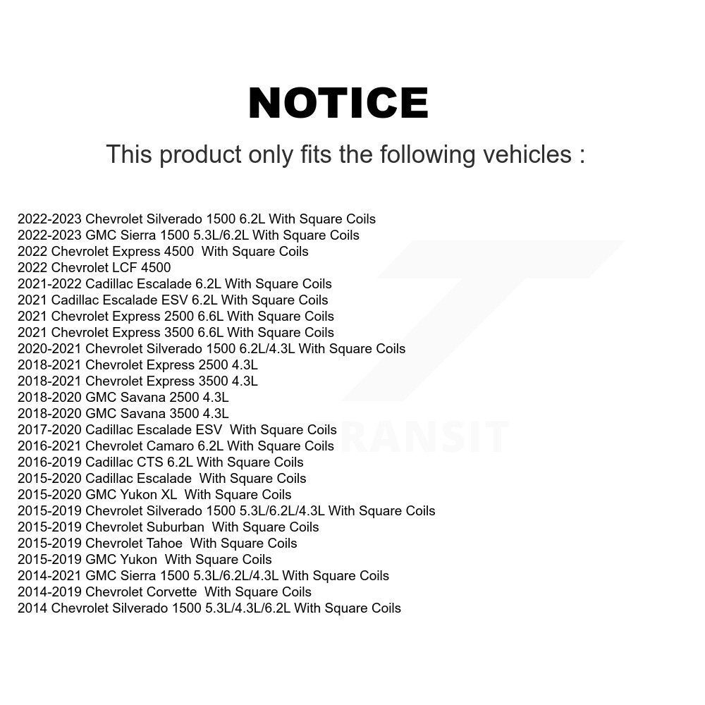Mpulse Ignition Coil Kit For Chevrolet Silverado 1500 GMC Sierra Tahoe Yukon XL