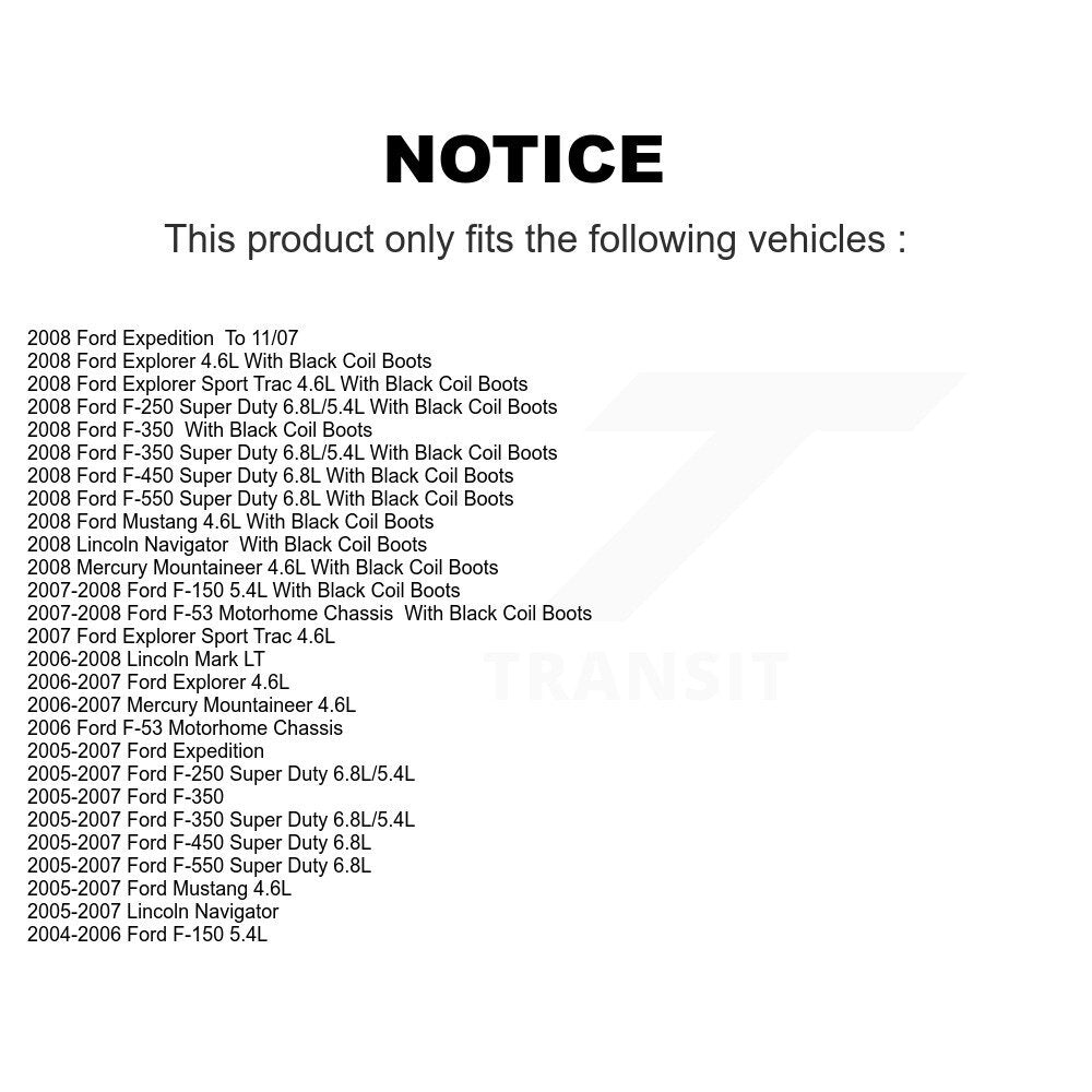 Mpulse Ignition Coil Kit For Ford F-150 F-250 Super Duty Mustang F-350 Explorer