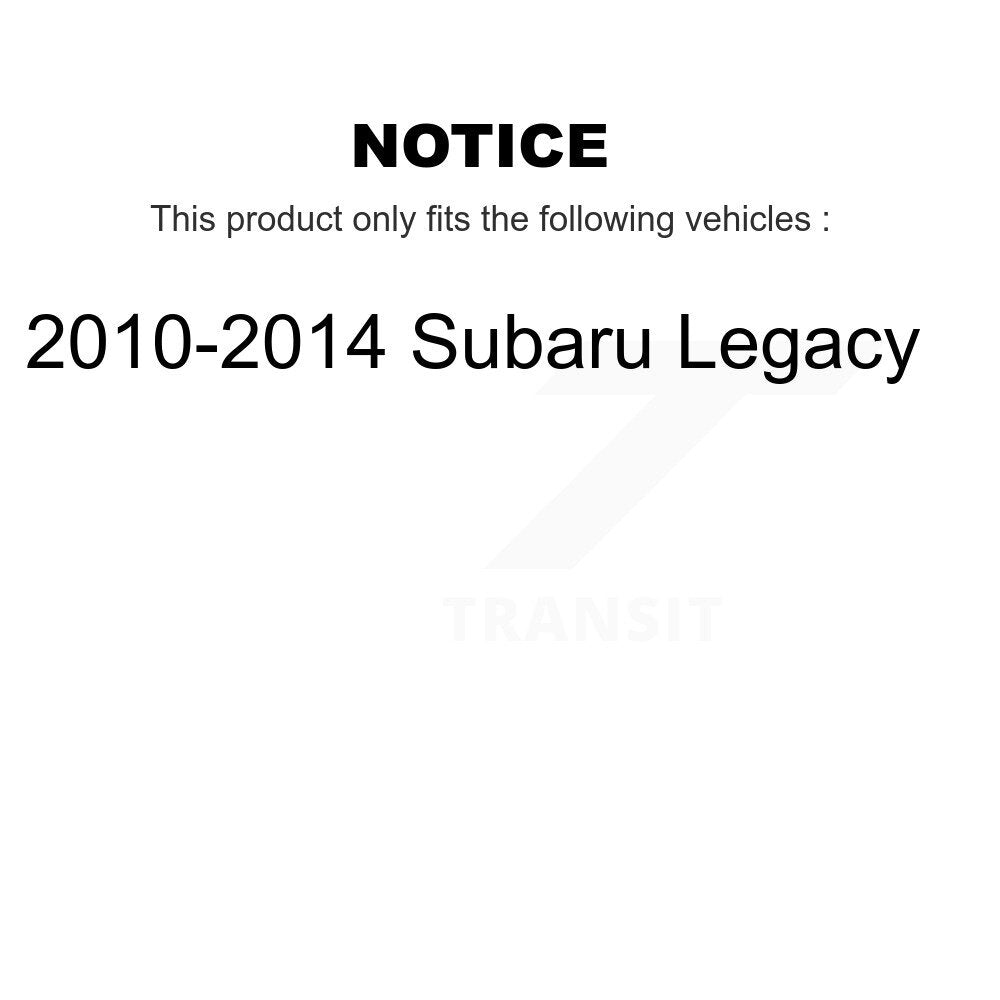 Front Arms & Complete Shock Tie Rods Link Sway Bar Kit (10Pc) For 2010-2014 Subaru Legacy KSS-104008