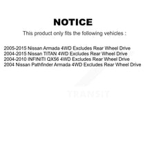 Charger l&#39;image dans la galerie, 2017-2024 Nissan TITAN  , 2005-2015 Nissan Armada  , 2004-2010 INFINITI QX56  , 2004 Nissan Pathfinder Armada , 2004-2015 Nissan TITAN  Front Suspension Strut Coil Spring Assembly Kit
