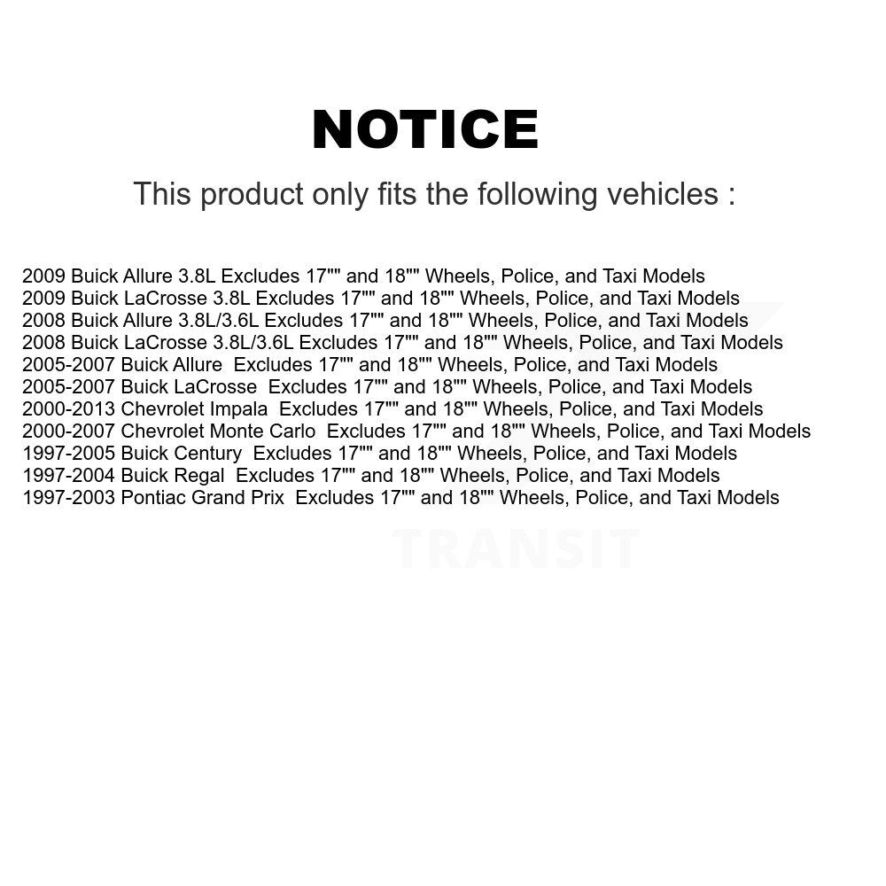 Front Shock Assembly & TOR Link Kit For Chevrolet Impala Buick LaCrosse Century