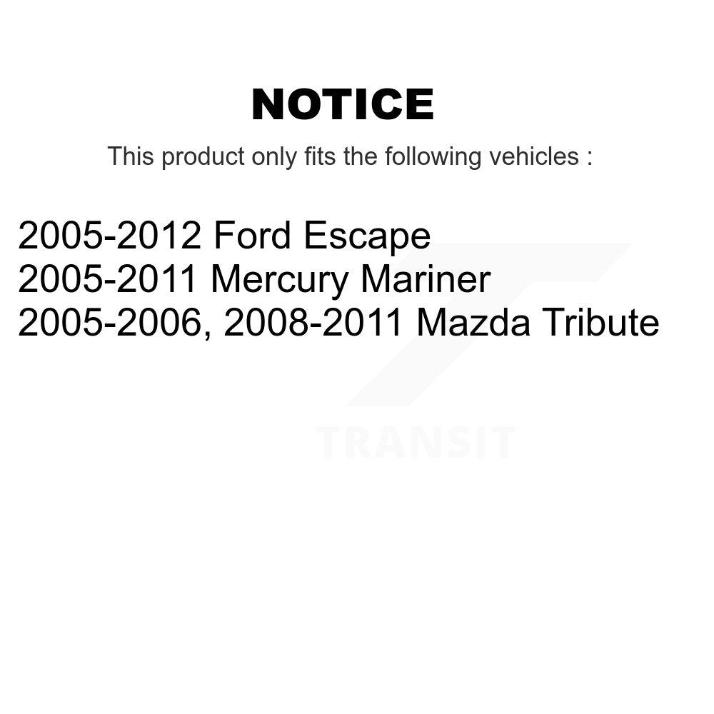 2008-2011 Mazda Tribute  , 2005-2012 Ford Escape  , 2005-2006 Mazda Tribute  , 2005-2011 Mercury Mariner  Front Left Suspension Strut Coil Spring Assembly Kit