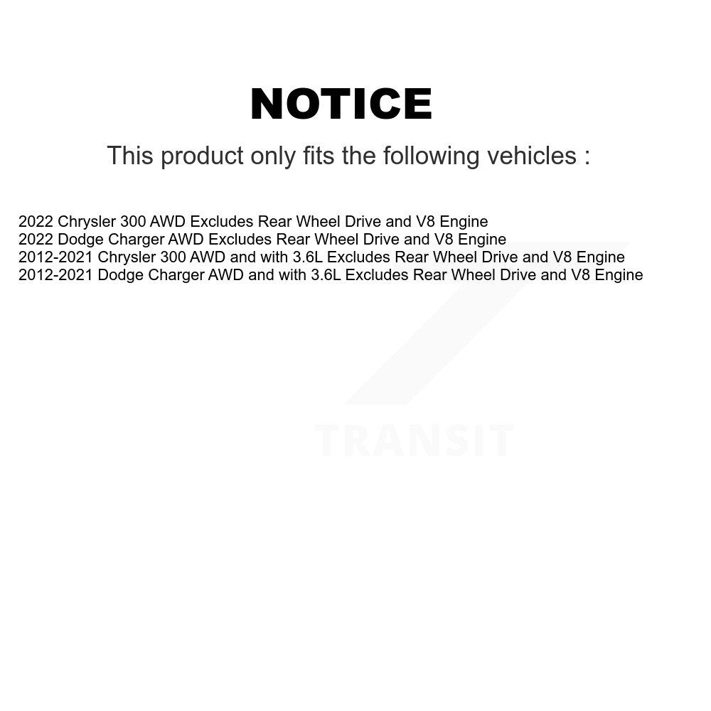 2022 Chrysler 300 , 2022 Dodge Charger , 2012-2021 Chrysler 300  , 2012-2021 Dodge Charger  Front Left Suspension Strut Coil Spring Assembly Kit