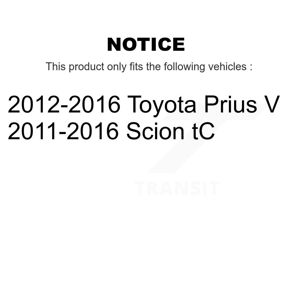 2012-2017 Toyota Prius V  , 2011-2016 Scion tC  Front Right Suspension Strut Coil Spring Assembly Kit