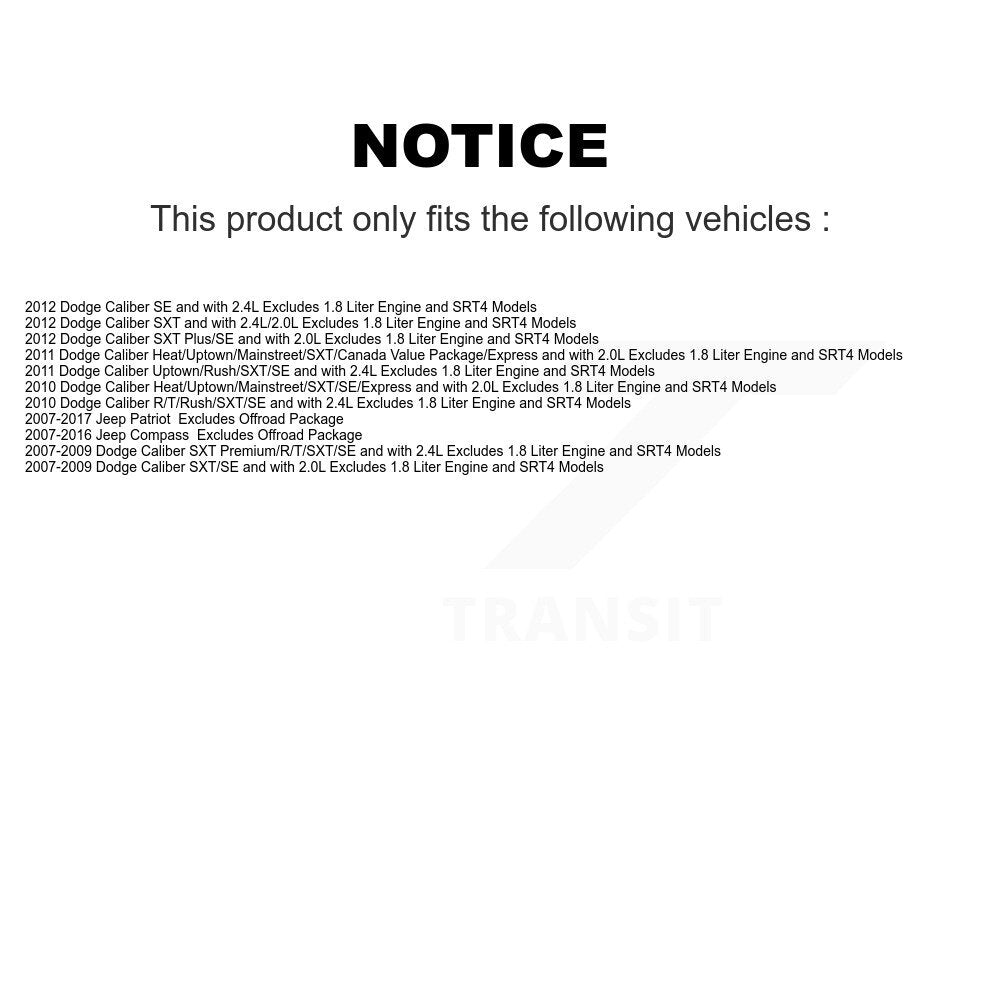 Front Right Shock Assembly & TOR Link Kit For Jeep Patriot Compass Dodge Caliber