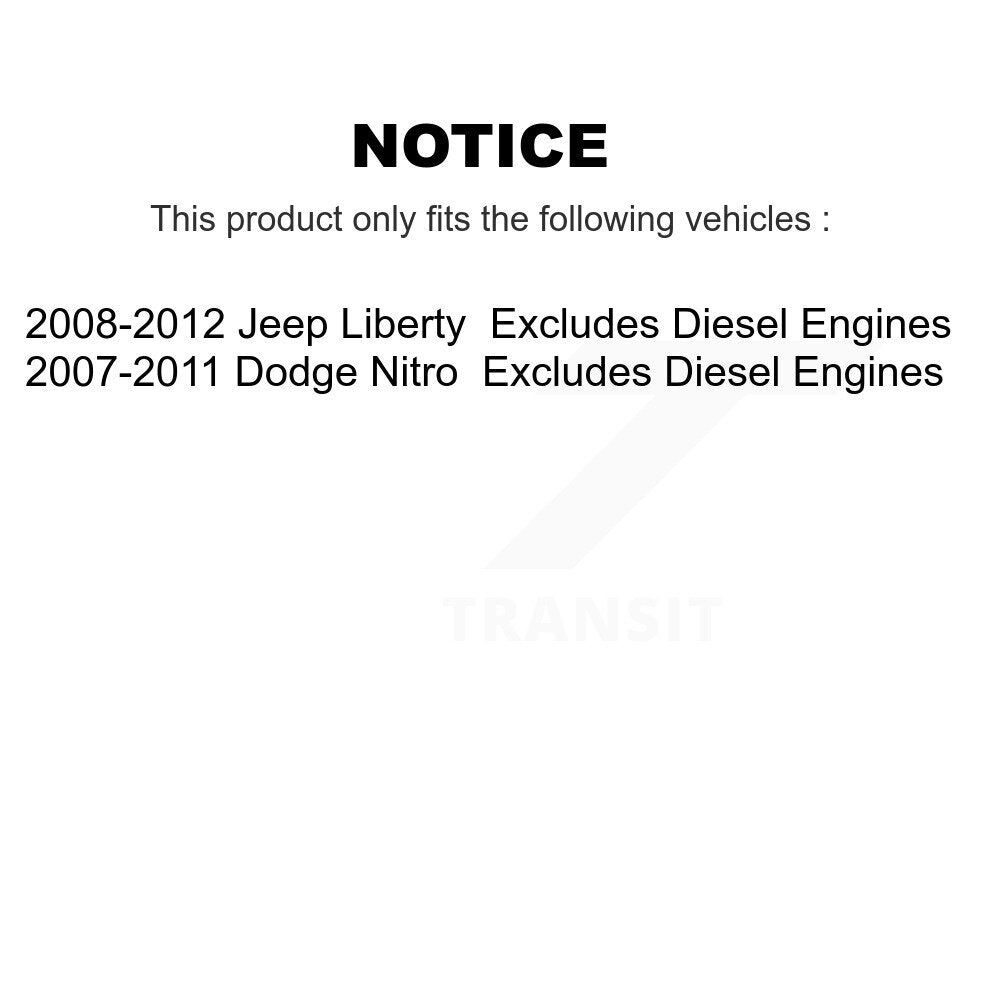 2008-2012 Jeep Liberty  , 2007-2011 Dodge Nitro  Front Right Suspension Strut Coil Spring Assembly Kit