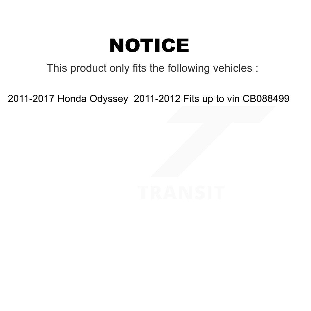 2011-2017 Honda Odyssey  Front Right Suspension Strut Coil Spring Assembly Kit