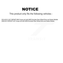 Charger l&#39;image dans la galerie, 2017 INFINITI Q60 , 2014-2015 INFINITI Q60  , 2009-2013 INFINITI G37  Front Left Suspension Strut Coil Spring Assembly Kit