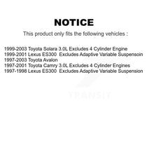 Charger l&#39;image dans la galerie, 1999-2003 Toyota Solara  , 1997-2001 Lexus ES300  , 1997-2003 Toyota Avalon  , 1997-2001 Toyota Camry  Front Left Suspension Strut Coil Spring Assembly Kit
