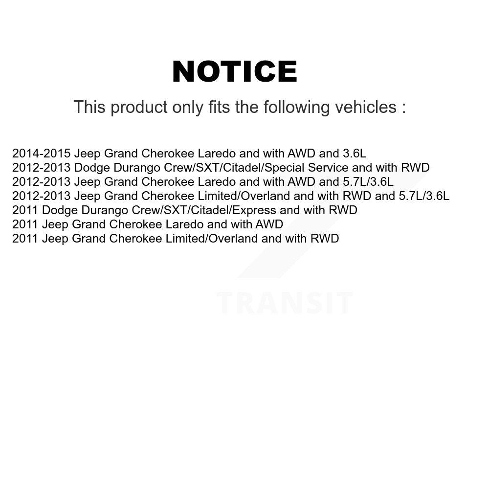 Front Left Shock Assembly And TOR Link Kit For Jeep Grand Cherokee Dodge Durango