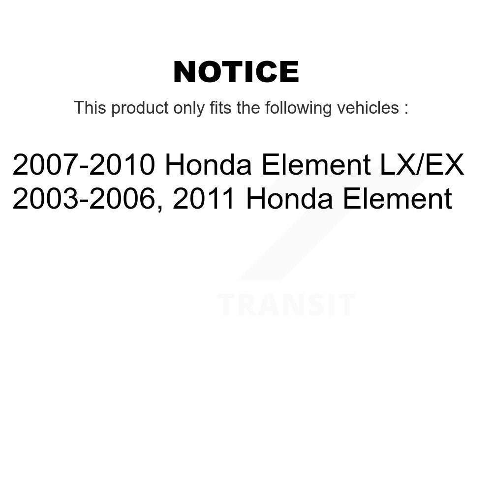 2011 Honda Element , 2007-2010 Honda Element  , 2003-2006 Honda Element  Front Right Suspension Strut Coil Spring Assembly Kit