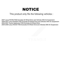 Charger l&#39;image dans la galerie, 2007 Lexus RX350 , 2006-2007 Lexus RX400h  , 2004-2006 Lexus RX330  , 2004-2007 Toyota Highlander  Rear Right Suspension Strut Coil Spring Assembly Kit