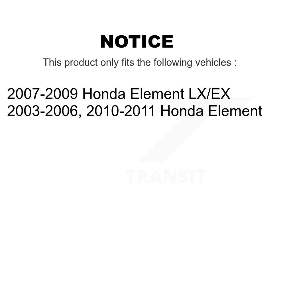 2010-2011 Honda Element  , 2007-2009 Honda Element  , 2003-2006 Honda Element  Rear Right Suspension Strut Coil Spring Assembly Kit
