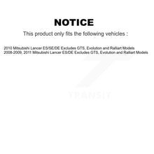 Charger l&#39;image dans la galerie, 2011 Mitsubishi Lancer , 2009-2010 Mitsubishi Lancer  , 2008 Mitsubishi Lancer Front and Rear Suspension Strut Coil Spring Assembly Kit