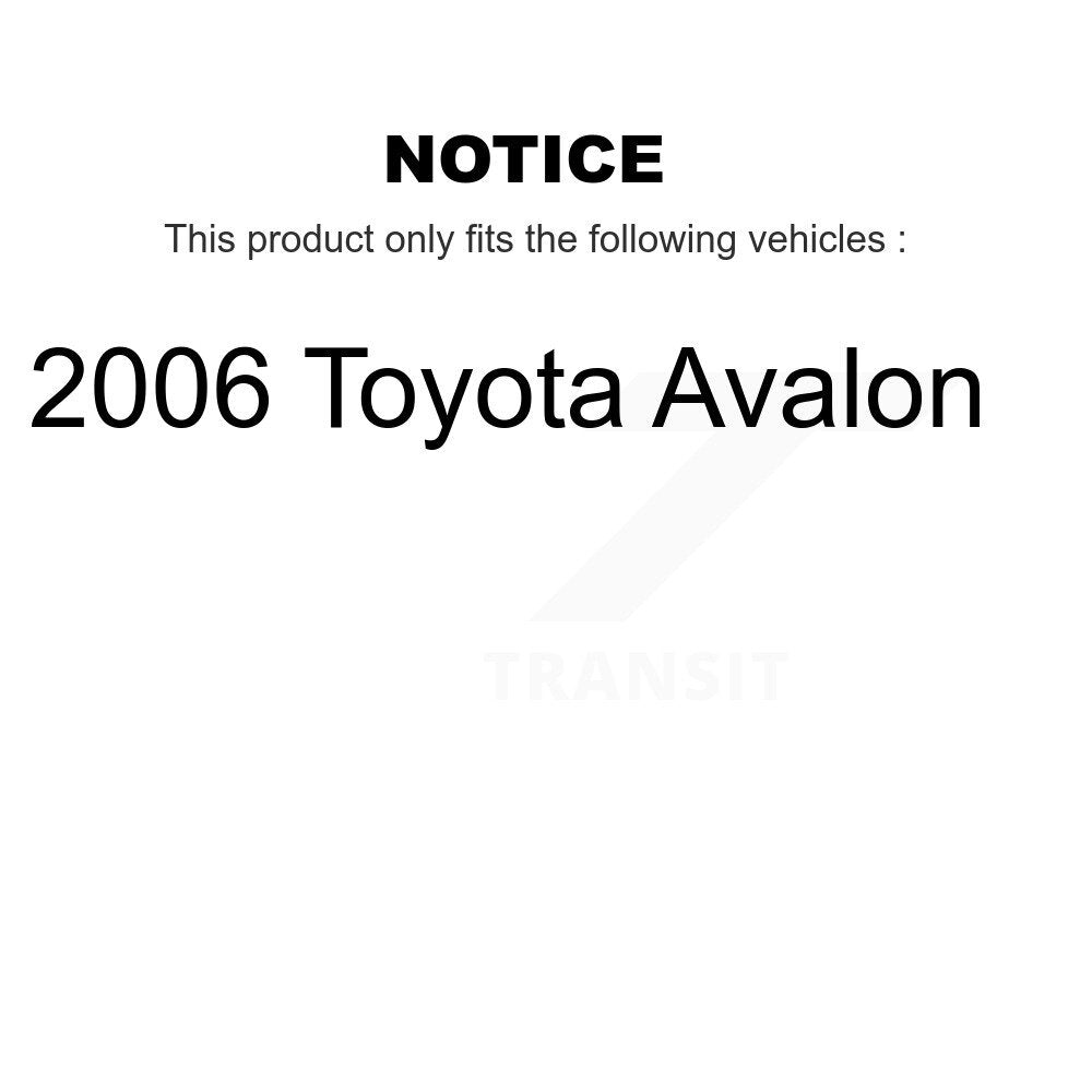 2006 Toyota Avalon Front and Rear Suspension Strut Coil Spring Assembly Kit