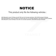 Charger l&#39;image dans la galerie, 2005 Mitsubishi Lancer , 2003-2004 Mitsubishi Lancer  , 2002 Mitsubishi Lancer Front and Rear Suspension Strut Coil Spring Assembly Kit