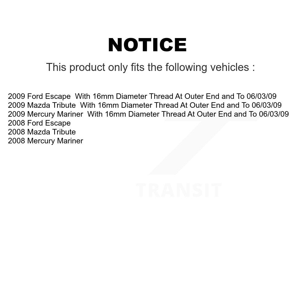 Front Steering Tie Rod End & Boot Kit For Ford Escape Mazda Tribute Mercury Mariner KTB-100074